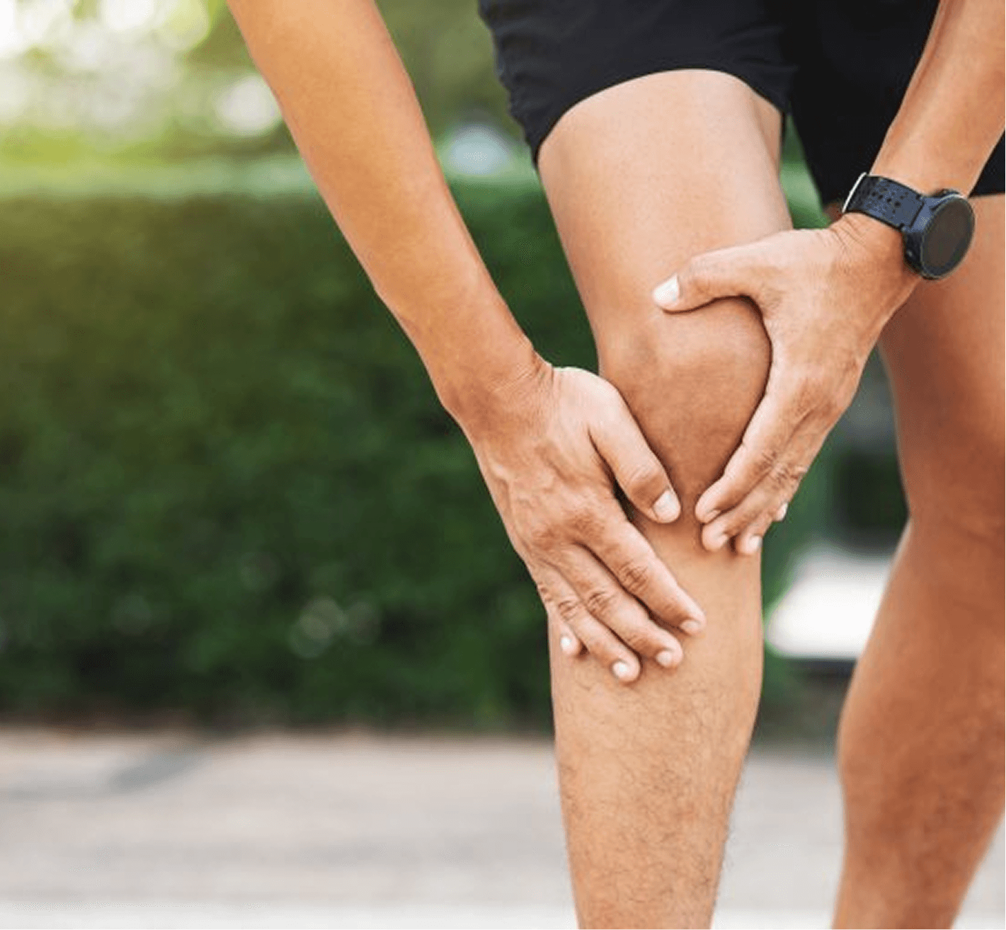 Patient considering treatment options after a knee injury